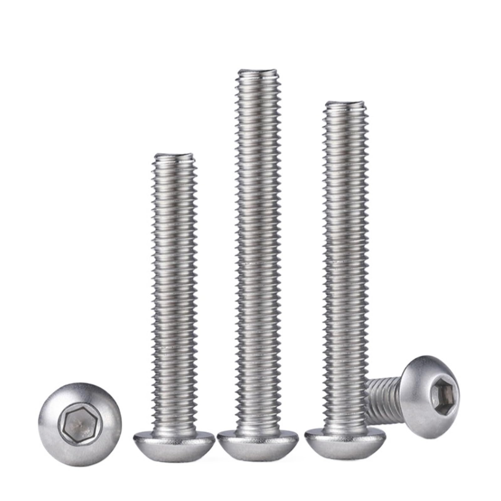 Tornillos cabeza botón hexagonal acero inoxidable 316 M6 contra corrosión química 7