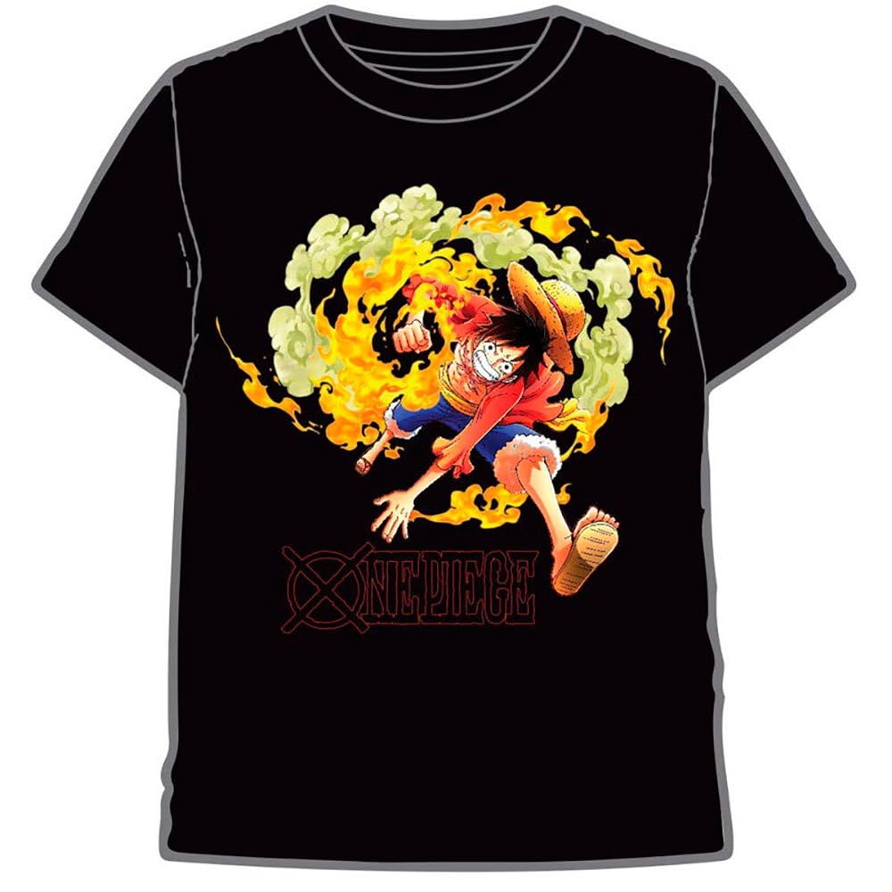 Toei animationLuffy Attack One Piece Adult T-Shirt, Multicoloured, L