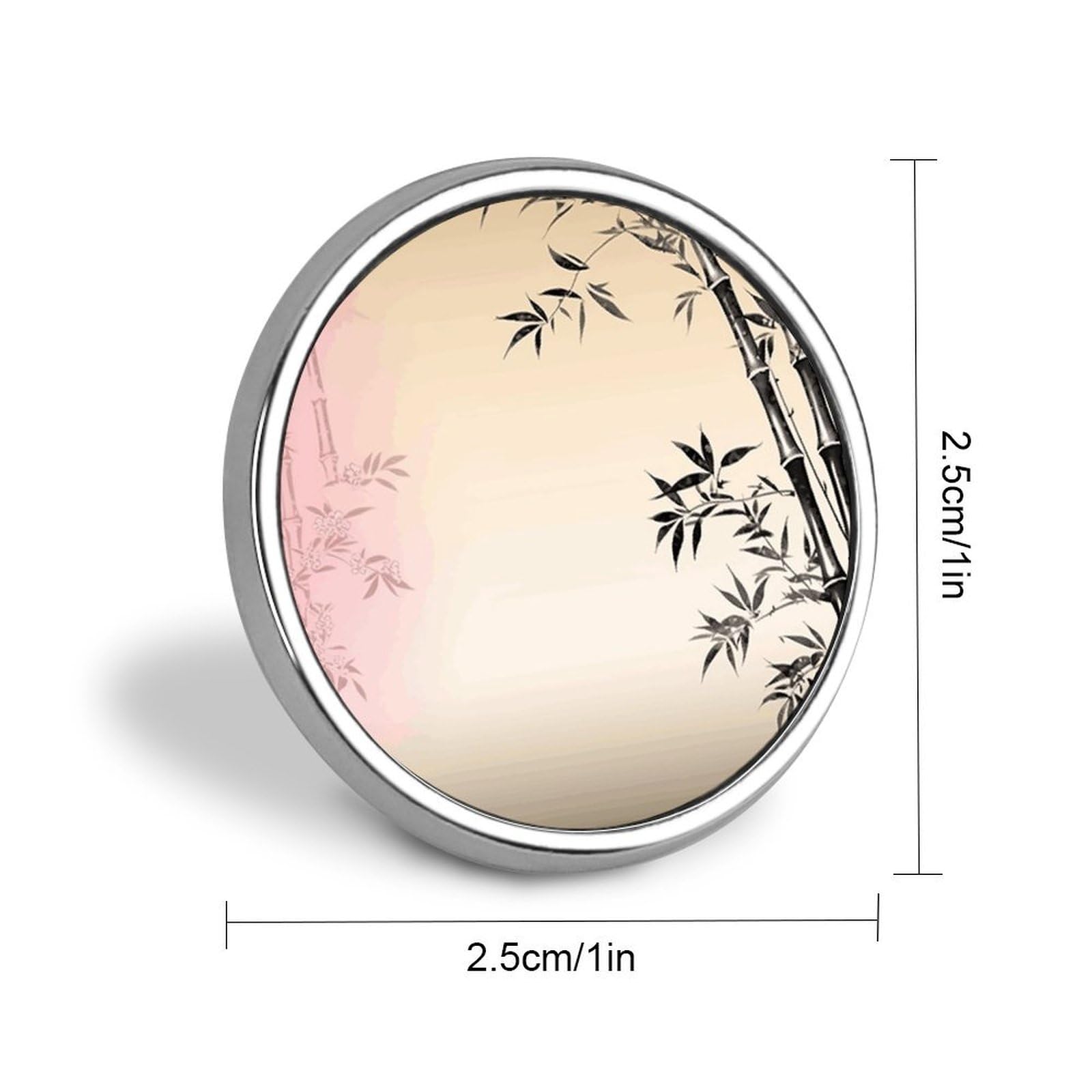 Stylish Flower Printed Round Brooch: Lightweight, Durable, Stylish Wedding Accessory Ideal for Valentine's Day And Women's Day
