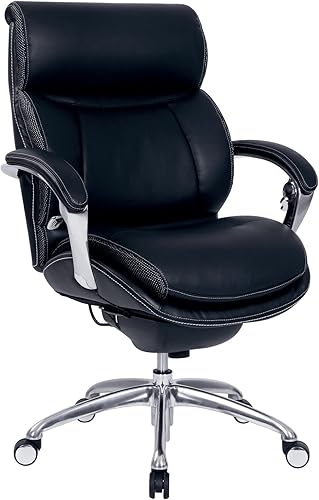 Serta iComfort i5000 Ergonomic Bonded Leather Mid-Back Managers Chair Onyx BlackSilver