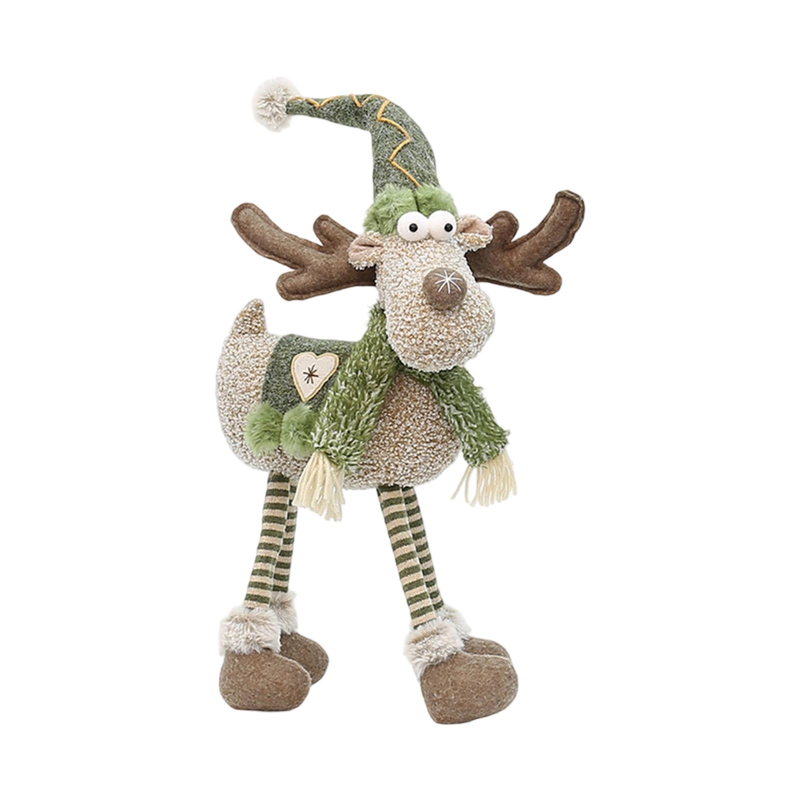 Figurine décorative sur le thème de Noël en peluche fine cerf