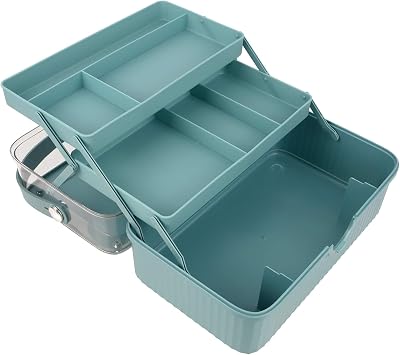 Artist's Loft Storage Box Multi-Tier Craft Organizer with Compartments, Multi-Color, Medium 13.5 x 8 x 7, 1 Pack