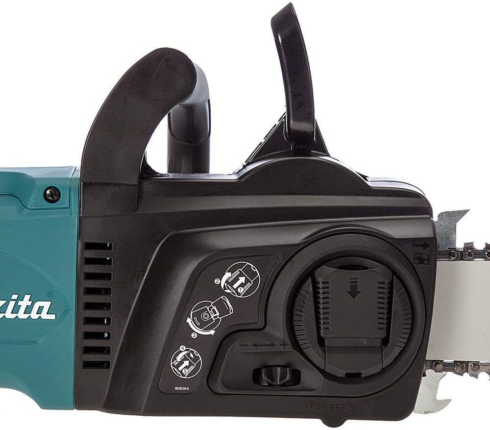 Makita UC3551A chain saw with tension adjustment dial