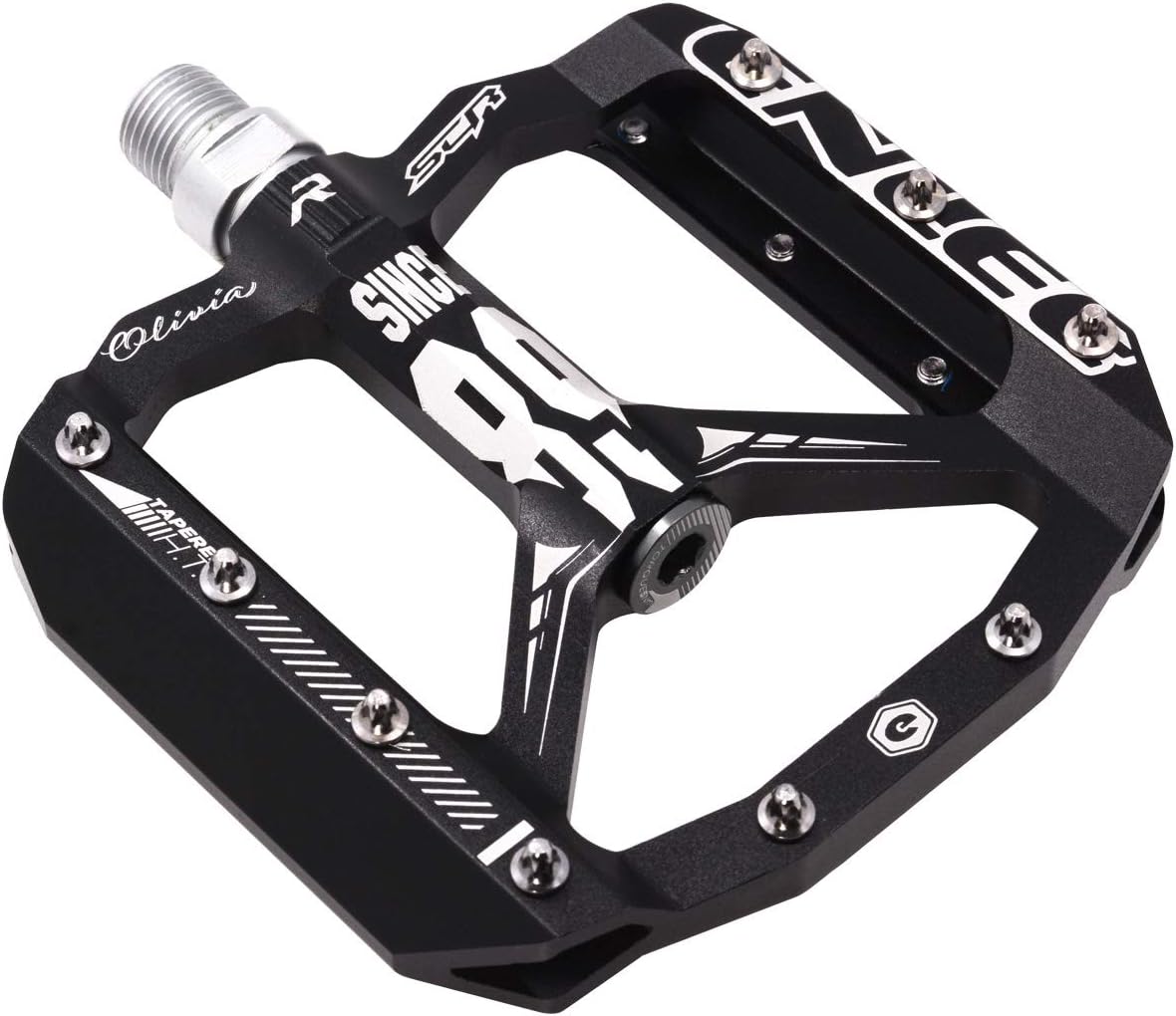 Enlee Lightweight Mountain Bike Pedals Aluminium Alloy Pedals CNC Machined 9/16 Cycling Sealed 3 Bearing Pedals