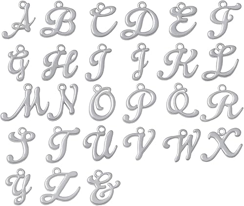 Miniatura 4 de Delight Jewelry Disco de llama de acero inoxidable You are Llamazing - Collar con dije inicial de escritura plateada, 18 pulgadas + 1 pulgada,