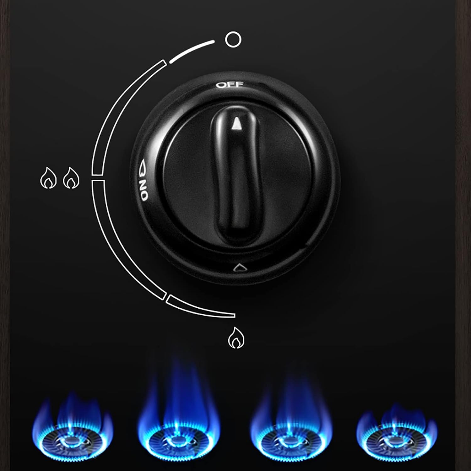 Profession Gas hob Gas Stove Desktop Cooking Portable Stainless Steel 4.0kW Indoor Dining Easy to Clean [Energy Class A] [Energy Class A] (Color : NG) (Lpg)