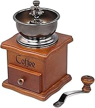 Wooden Manual Coffee Grinder, Spice Hand Grinding Machine-Hand-crank Roller Burr Mill Coffee Machine (brown)