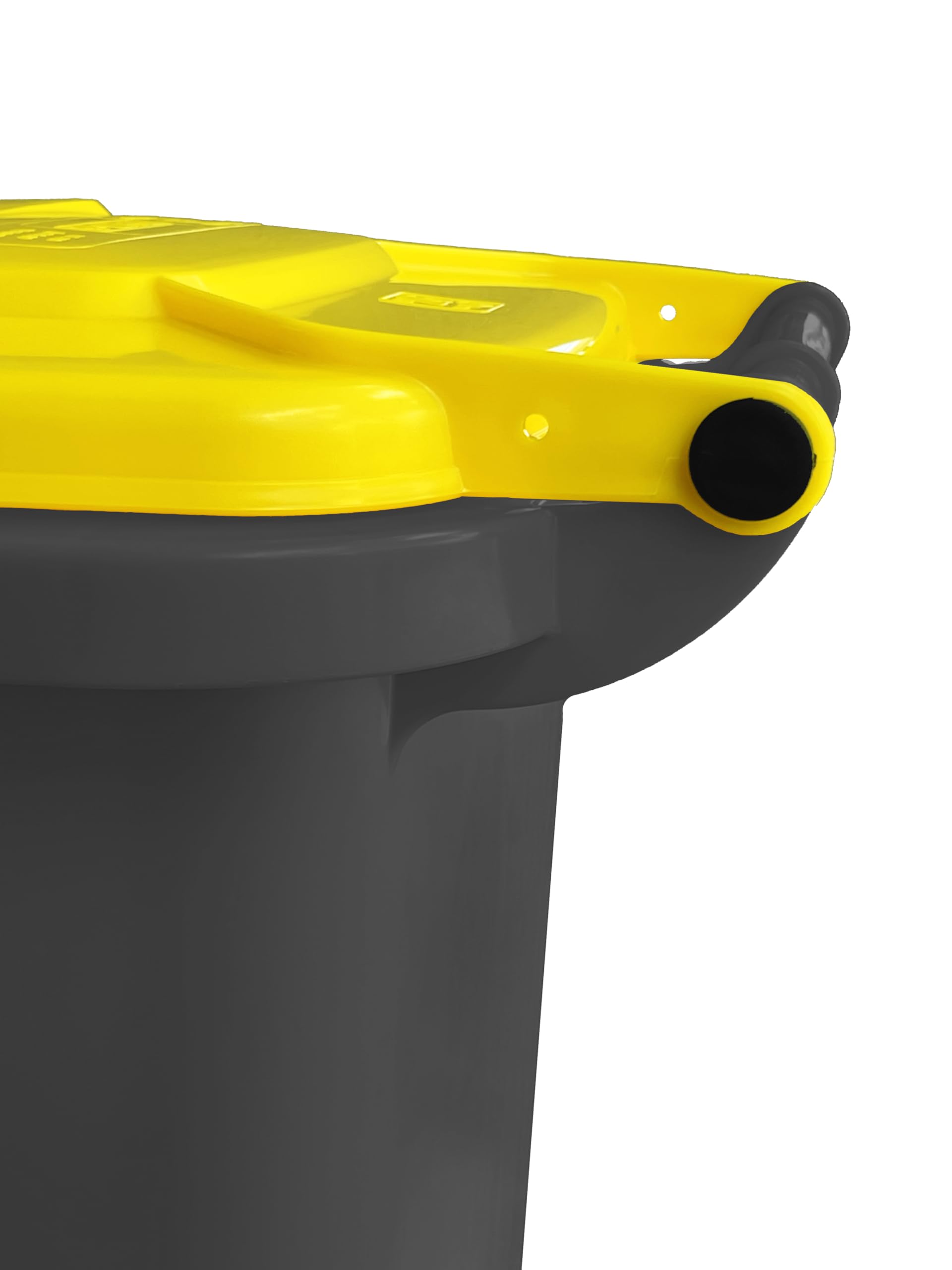 Mobil Plastic Poubelle à roulettes 240 L Gris Jaune Uni EN 840 pour tri sélectif extérieur