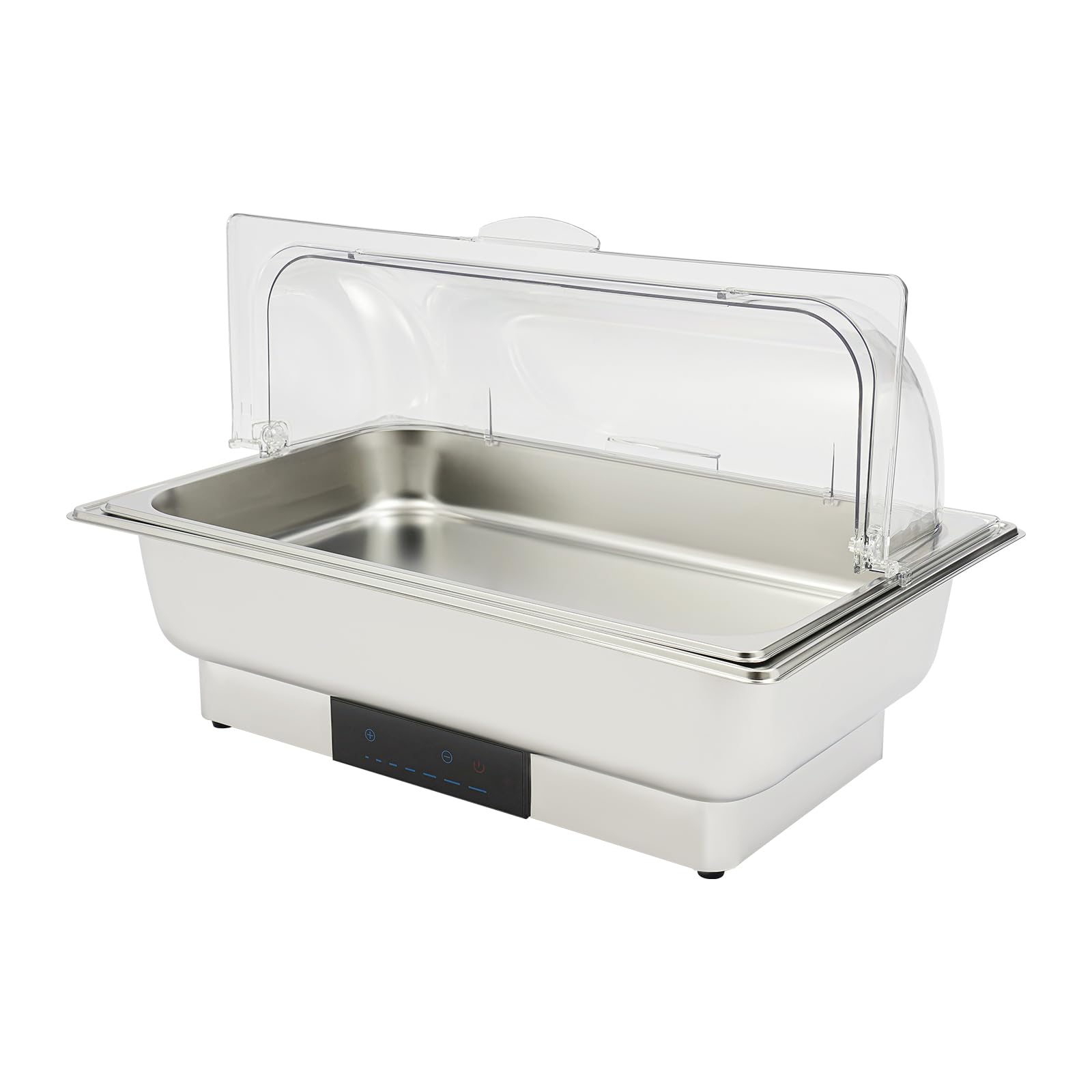 Contenitore termico in acciaio inox, 600 W, per buffet, chafing dish a buffet, chafing dish buffet, set caldo in acciaio inox, per ristoranti a buffet (1 padella per alimenti)