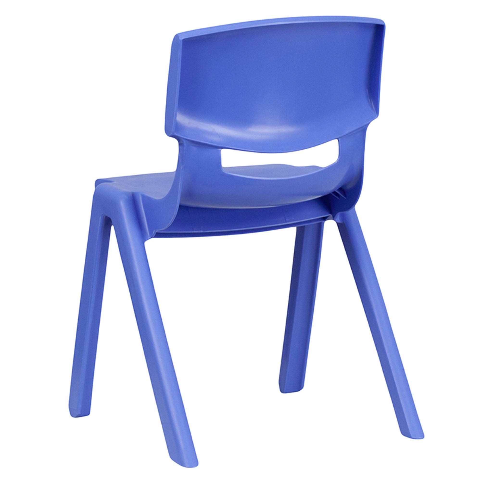 Flash Furniture Whitney 2 Pack Blue Plastic Stackable School Chair with 13.25" Seat Height - Image 7