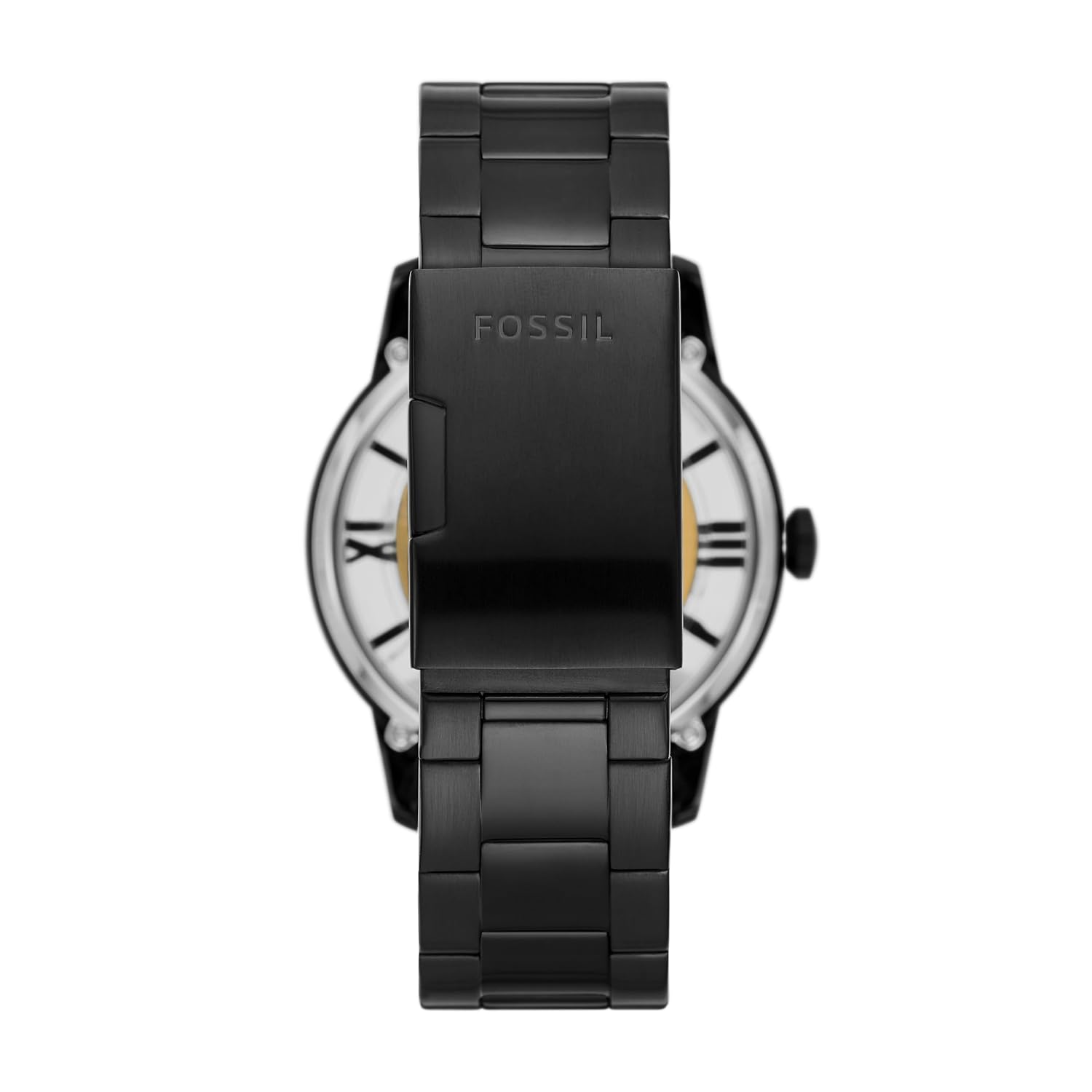 Side view of Fossil Townsman ME3197 showing the crown