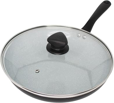 IMUSA 11 Inch Premier Cera Aluminum Gray Speckled Ceramic Fry Pan