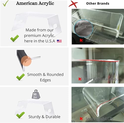 Miniatura 5 de Bandeja de cama de acrílico con asas (21 x 12 x 10 pulgadas), escritorio portátil para trabajar, leer o comer, soporte para monitor de computadora