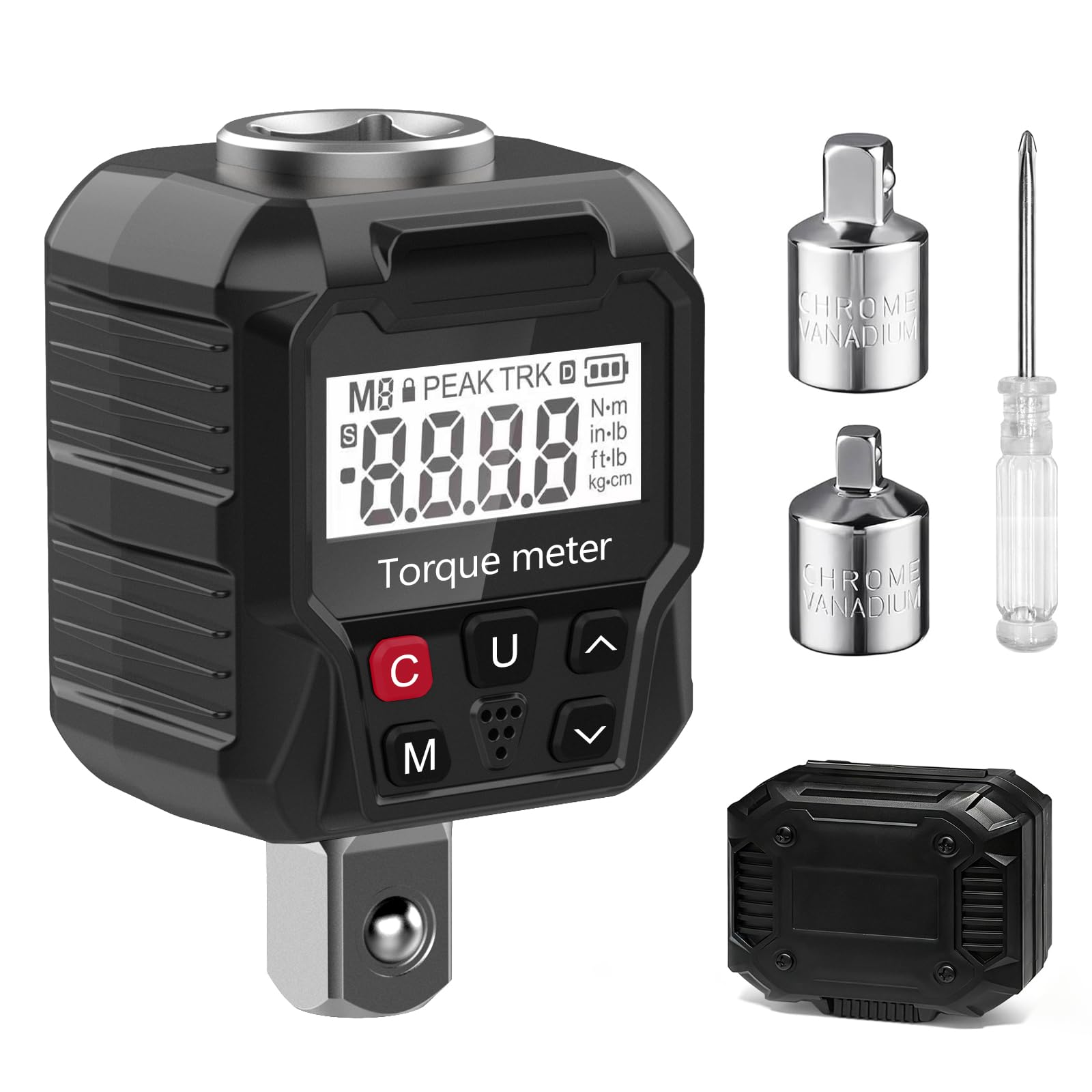 Ruaizel Digital Torque Adapter 1/2", 17-340Nm Torque Adapter 4 Torque Units