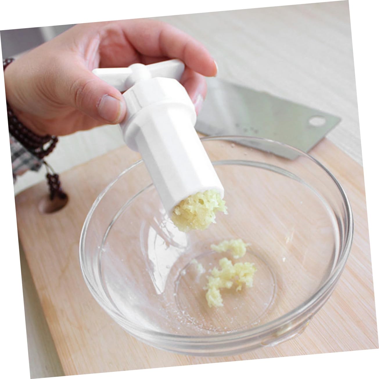 STOBAZA Manual Garlic Press Cutter Crusher Fruit Vegetable Tools Lightweight Garlic Peeler Machine