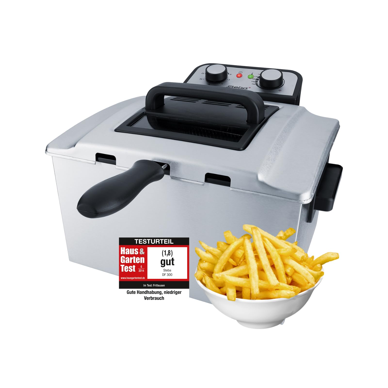 Steba Edelstahl-Fritteuse, 5 Liter