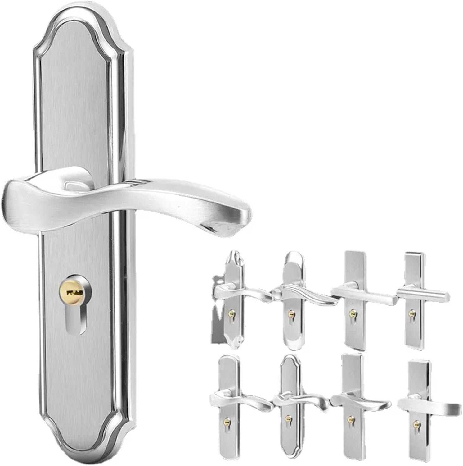 304 Stainless Steel Indoor Thickened Pressure Handle Lock Accessory 1Pcs(304-A11DA)