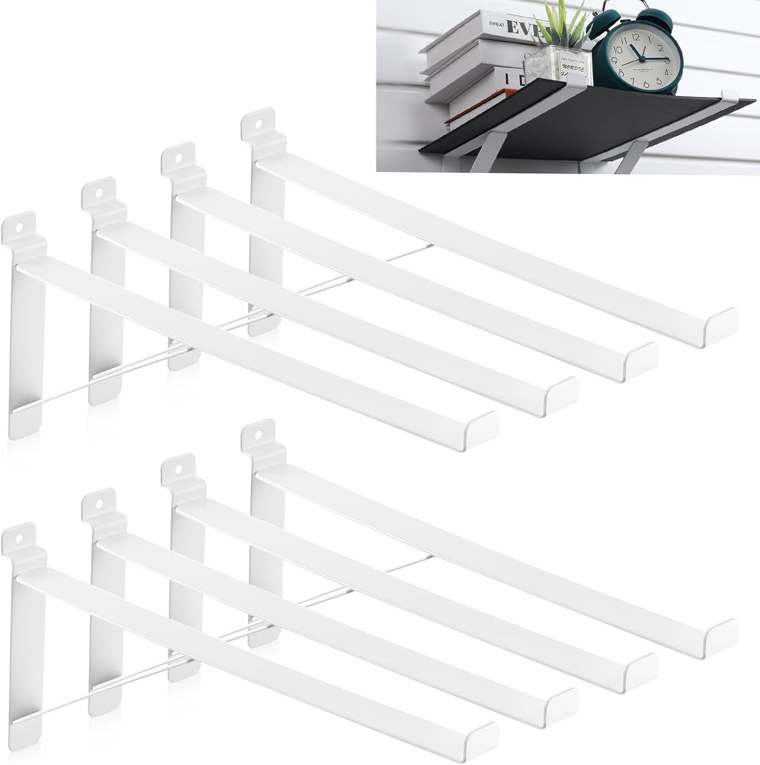 LEIFIDE 10 Pcs 12 Inch Heavy Duty Shelf Bracket Slatwall