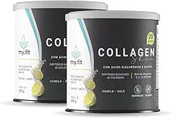 Kit 2x Collagen Skin - Colágeno Hidrolisado com Ácido Hialurônico 100mg + Biotina e Vitaminas - Fórmula Completa para Manutenção da Pele, Unhas e Cabelo