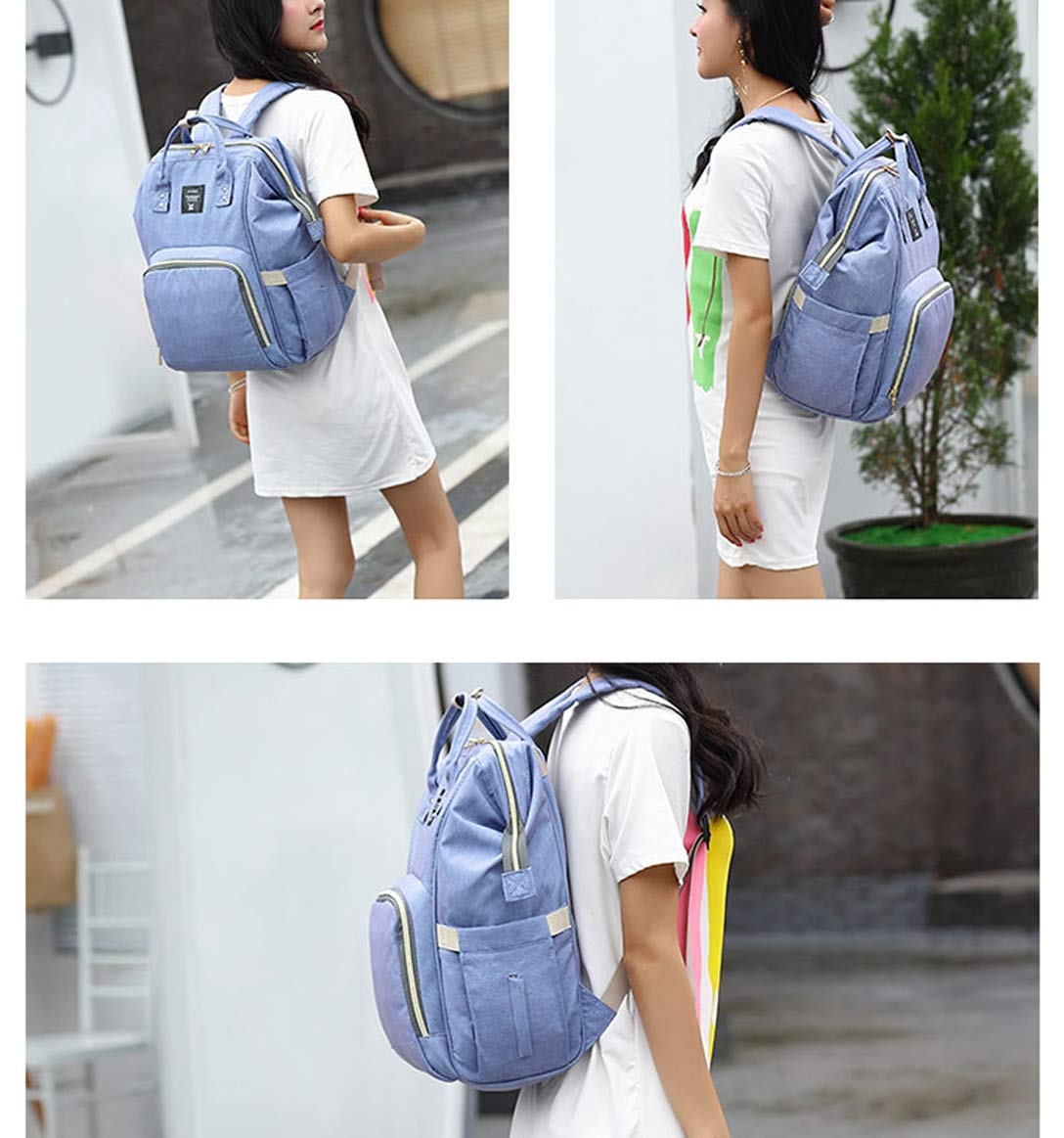 Zaino Mamma Multifunzione, Kit da Viaggio per Cambiare i Pannolini Bambino Impermeabile Borsa Multifunzionale Impermeabile Borsa Nappy per Viaggiare Mamma papà Neonato Bambino Borsa Nappy,Blue