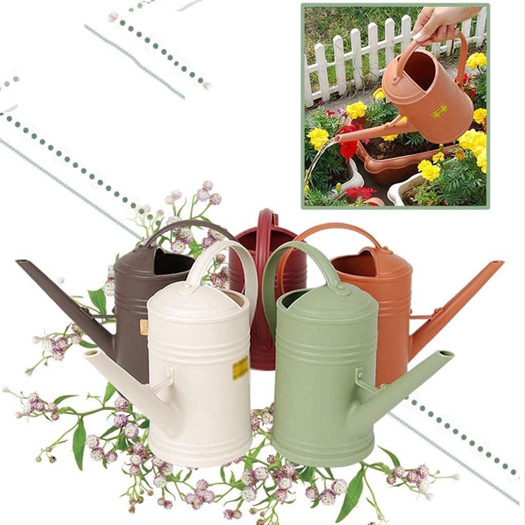 Gießkanne Gießkanne Für Zimmerpflanzen Pp-Harz-Gießkanne Mit Langem Auslauf Gartengeräte-Gießkanne Im Europäischen Stil Gartenarbeit(Brown)