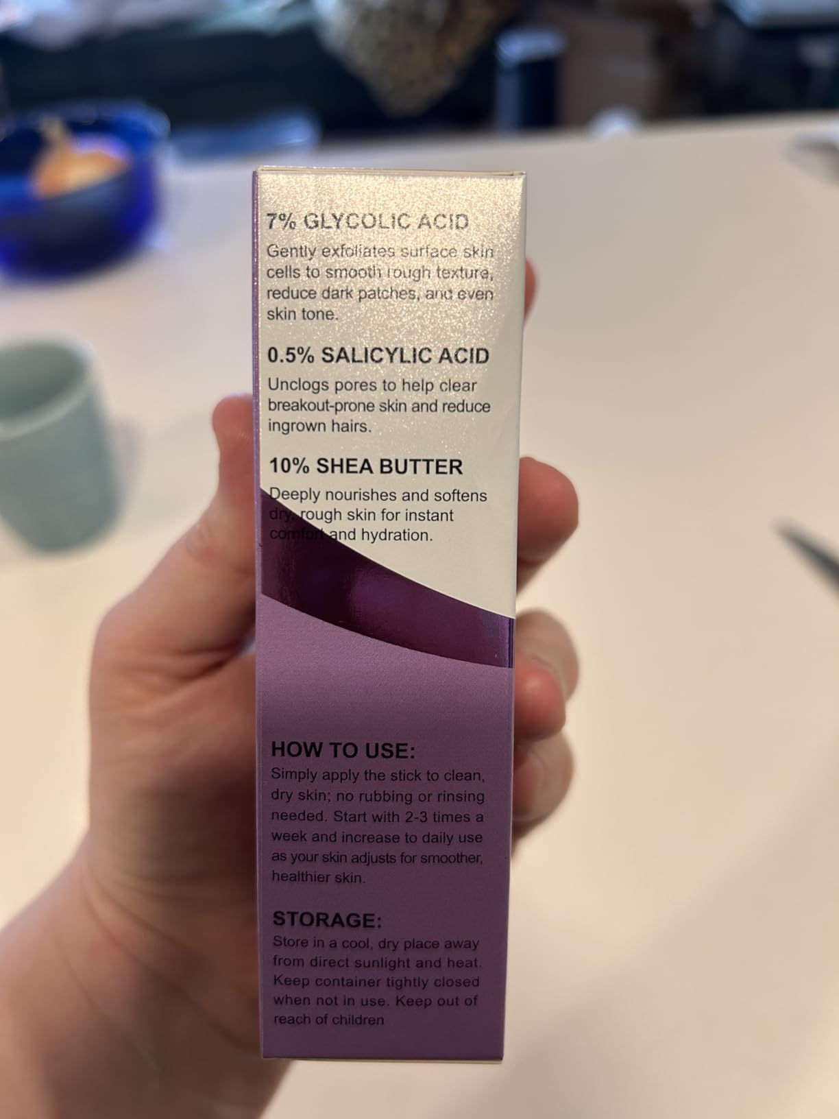 Liefiet Glycolic Acid Exfoliating Body Stick – Glycolic Acid & Salicylic Acid, Helps Smooth Rough Skin, Help Body Exfoliation