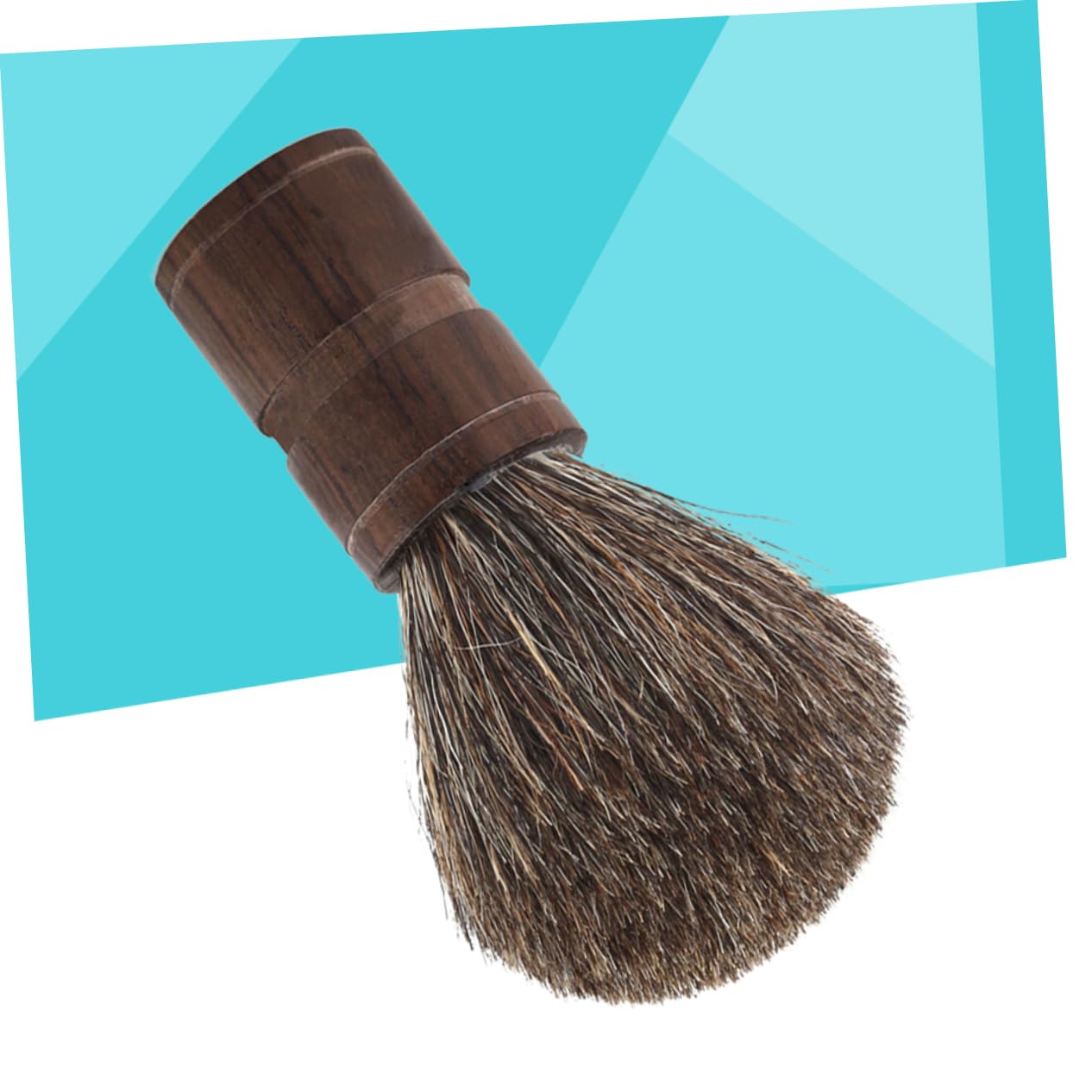 FRCOLOR Men's Beard Brush Bristle Mustache Goatee Shaving Tool Natural Wooden Handle Portable Facial Care