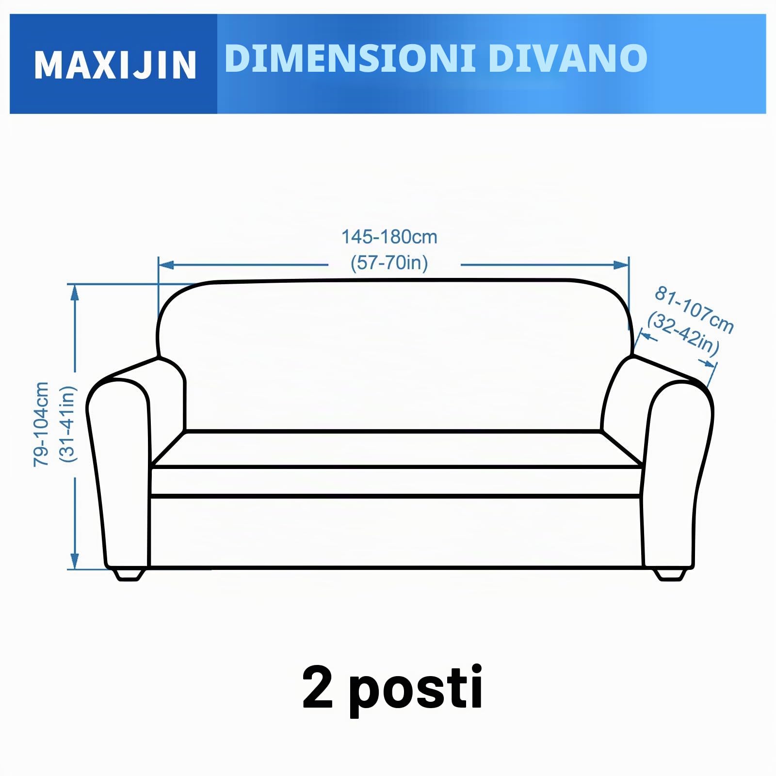 MAXIJIN Fodere per divano jacquard creative per 2 posti, 1 pezzo copridivano antiscivolo super elasticizzato per divano per cani protezione per mobili per animali domestici (2 Posti, Cachi)