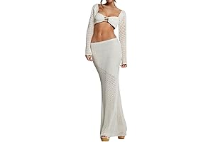 Sexy Crochet Two Piece Outfit