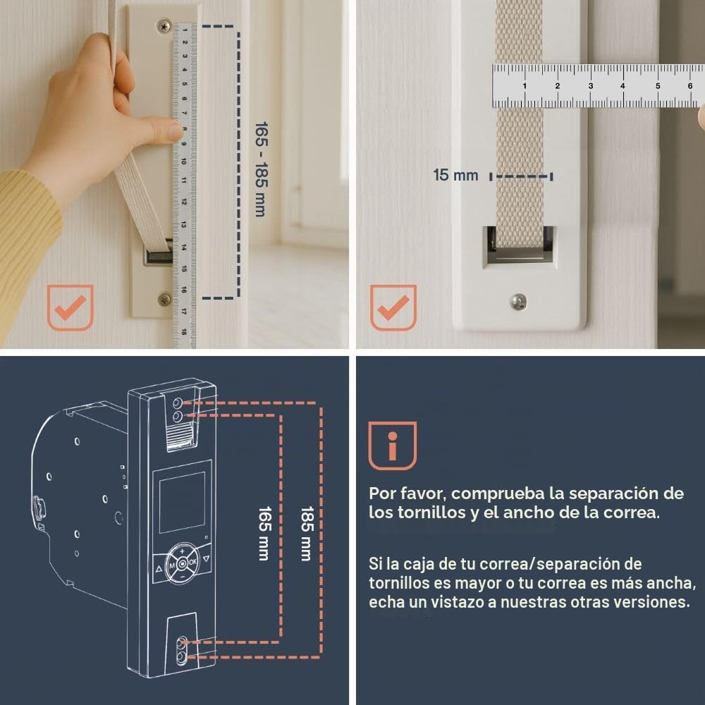 HOMEPILOT - Enrollador cinta RolloTron Premium mini | Motor eléctrico con pantalla para control cómodo persianas. Accesorio Smart Home - ¡adaptable instalación posterior! Capacidad carga: 45 kg