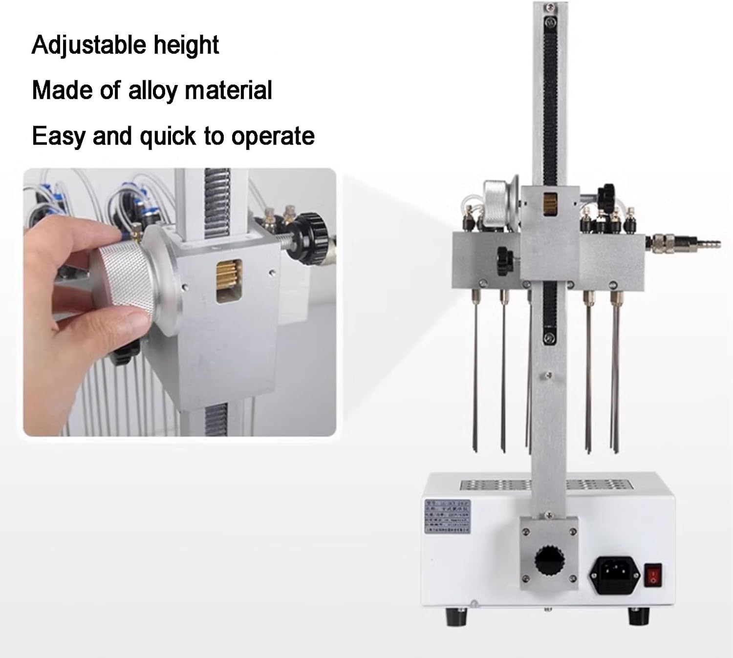 Evaporador de muestra de laboratorio, concentrador de purga de nitrógeno, altura ajustable con agujas de gas, equipo científico de soplado a presión