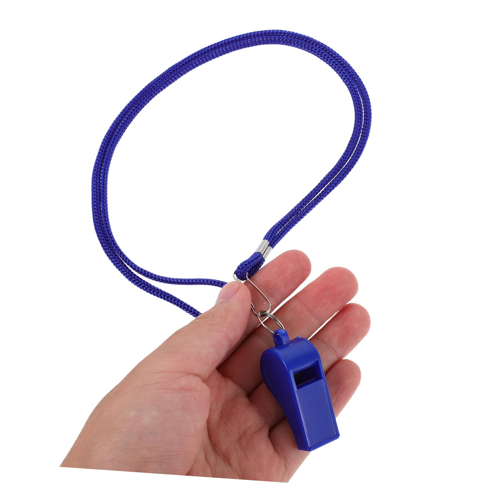 36 Piezas Silbatos Deportivos con Cuerda Silbato Árbitro Plástico Resistente y Sonido Fuerte para Fútbol Senderismo Baloncesto y Emergencias Color Azul