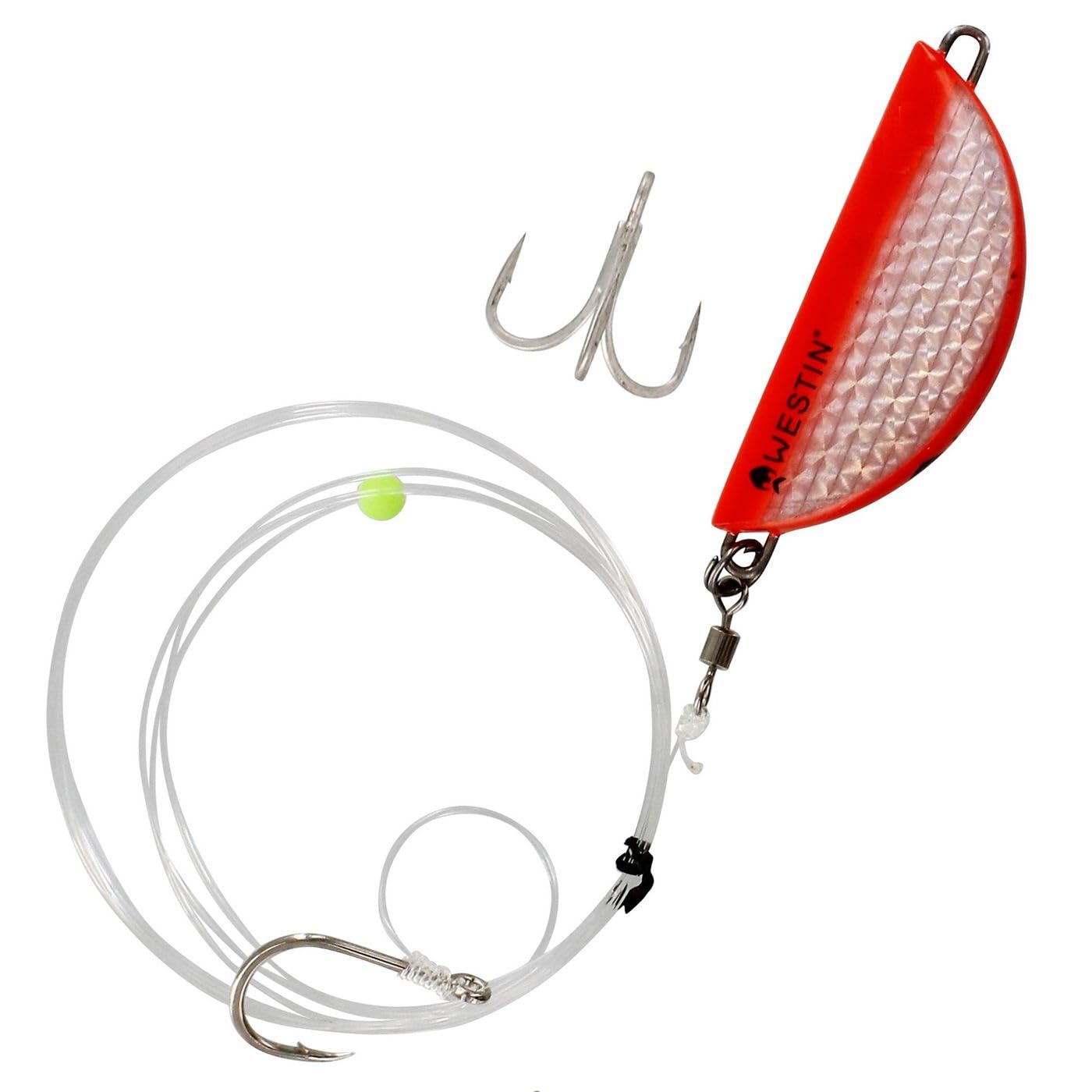 Westin Halibut Anti Twist Rig, przypon do halibuta, ołów 350 g lub 450 g, dwa kolory, długość 190 cm, pojedynczy hak 7/0, wiercenie 3/0, sznurek 1,00 mm