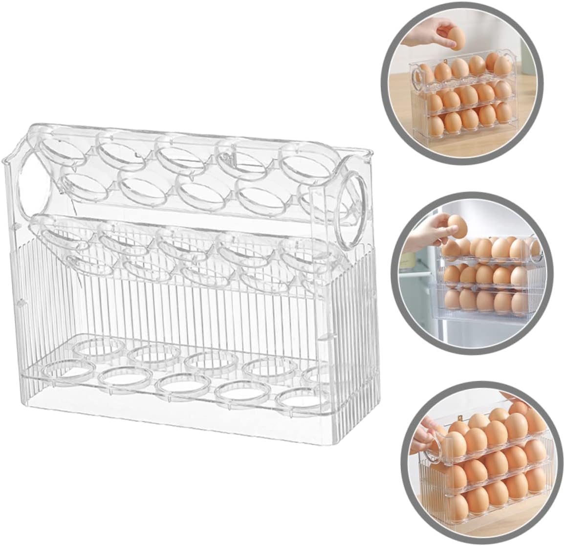 Refrigerator Egg Rack Egg Storage Box Fridge Organizer Bins Household Organizer