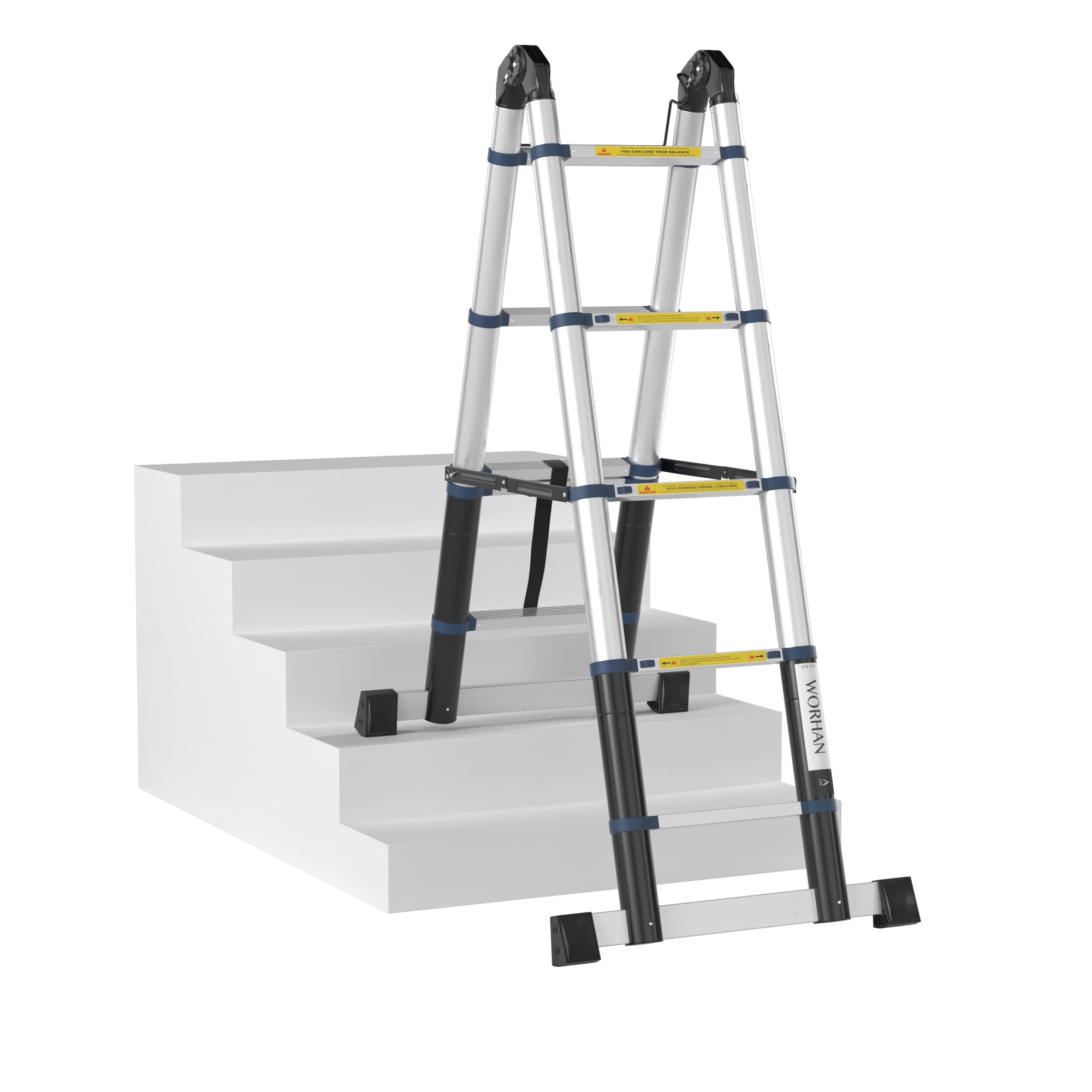 3.2m TELESKOPLEITER 2 in 1 ANLEGELEITER KLAPPLEITER ALU TELESKOP Leiter MULTIFUNKTTIONS Leiter 320cm K3.2A