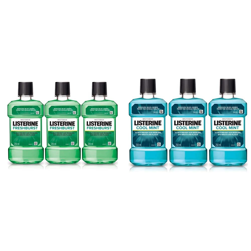 Listerine Fresh Burst Mouthwash - 250ml (Buy 2 Get 1 Free) & Listerine Cool Mint Mouthwash 250ml (Buy 2 Get 1 Free) (B08218BPBL) Amazon Price History, Amazon Price Tracker