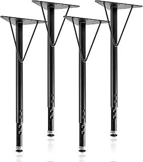 Adjustable Table Legs 19-30 Inch,Heavy Duty Steel Furniture Legs for DIY Desk/Table/Workbench,Max Load 450lbs - Set of 4