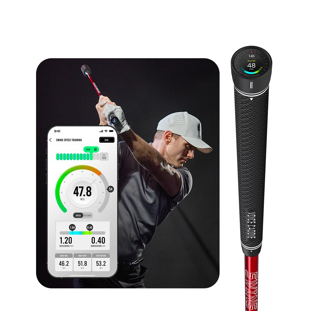[Voice Caddie] SS10 デジタルスイングスティック スイングスピード 飛距離アップ スイング練習道具 ボイスキャディgolf
