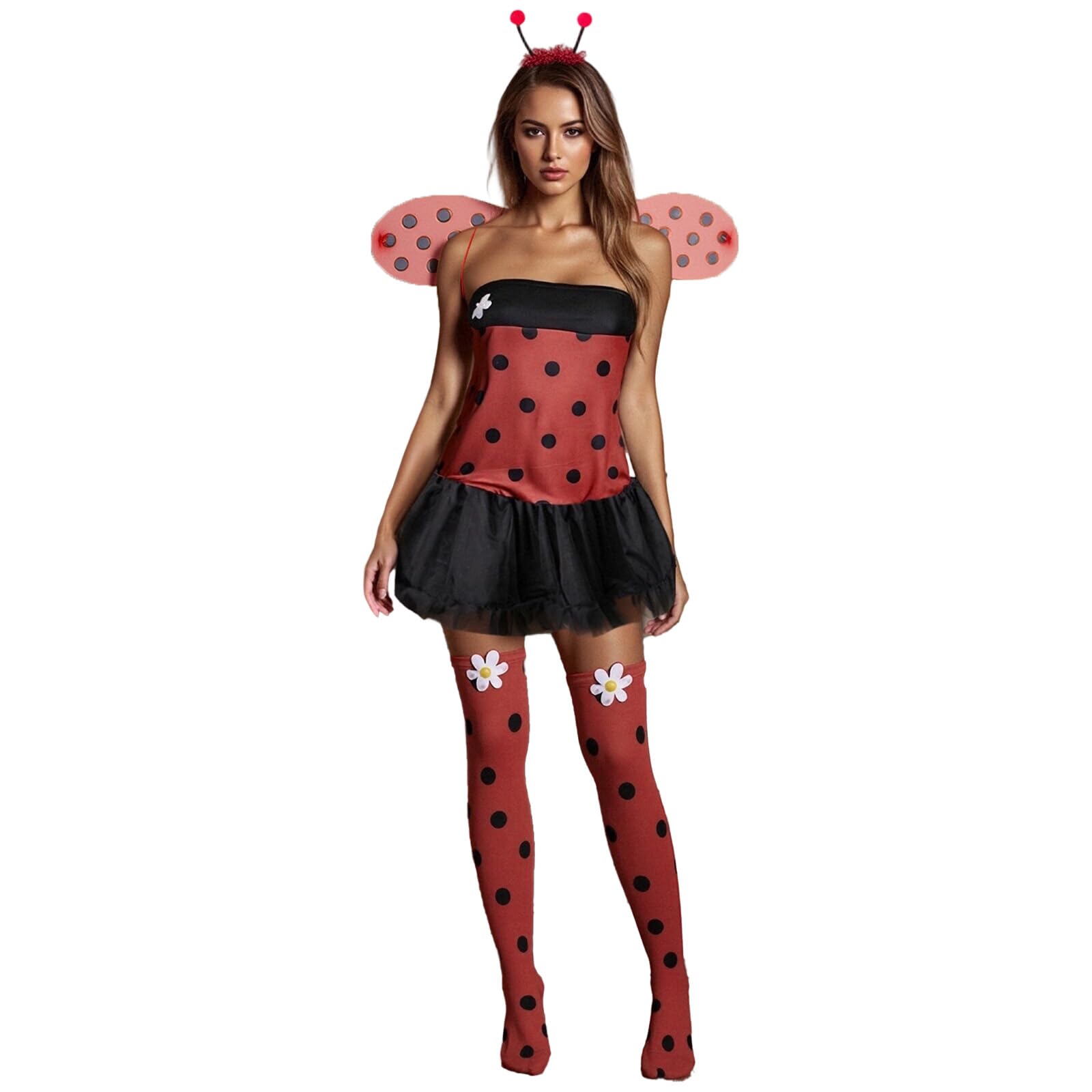 Feclmiyt Bumble Bee Costume For Women Bee Queen Dress Halloween Animal Costumes Theme Party Cosplay Fancy Dress Outfits (I-01, L)