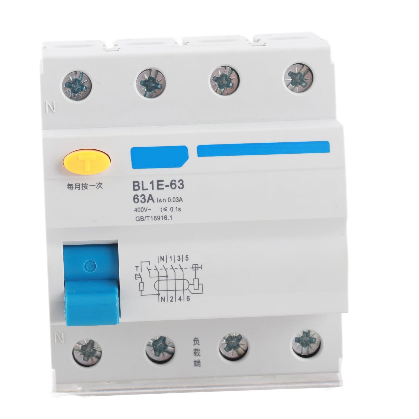 Disjoncteur Différentiel BL1E-63 3P+N 63A - Salvavita C63 Triphasé 230V 30mA
