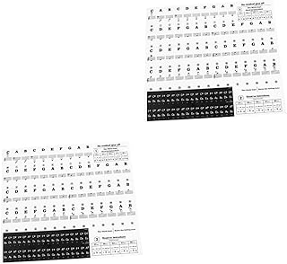 FAVOMOTO 2pcs Piano Stickers Kids Keyboard Instruments for Kids Letter Stickers Piano Accessories Present Stickers Music Keyboard Reference Chart PVC Piano Keyboard Stickers Detachable Gift