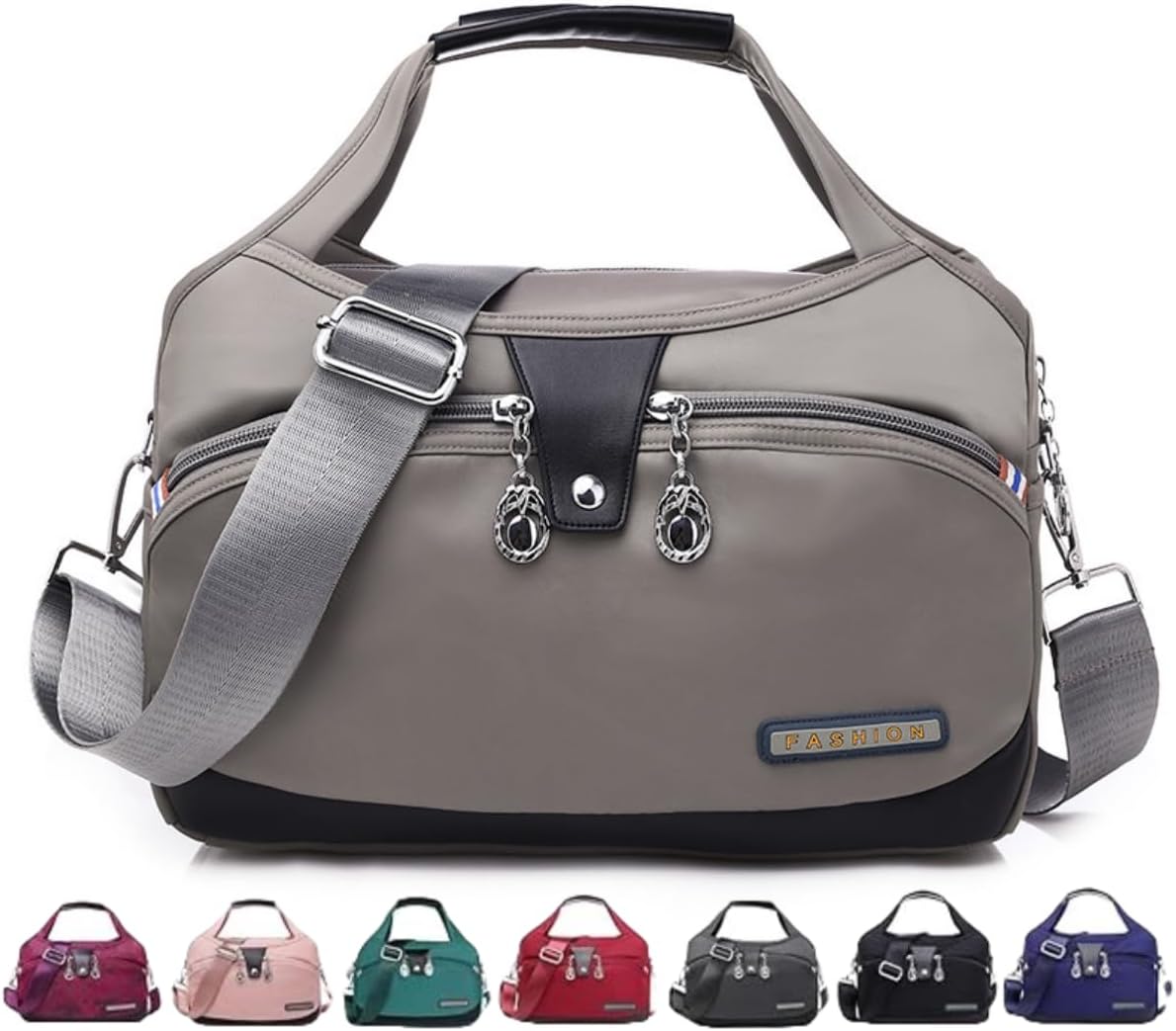 Soft Side Lightweight Underseat Tote Bag - Blaciokamith Multi-pocket Fashion Anti Theft Waterproof Handbag Crossbody