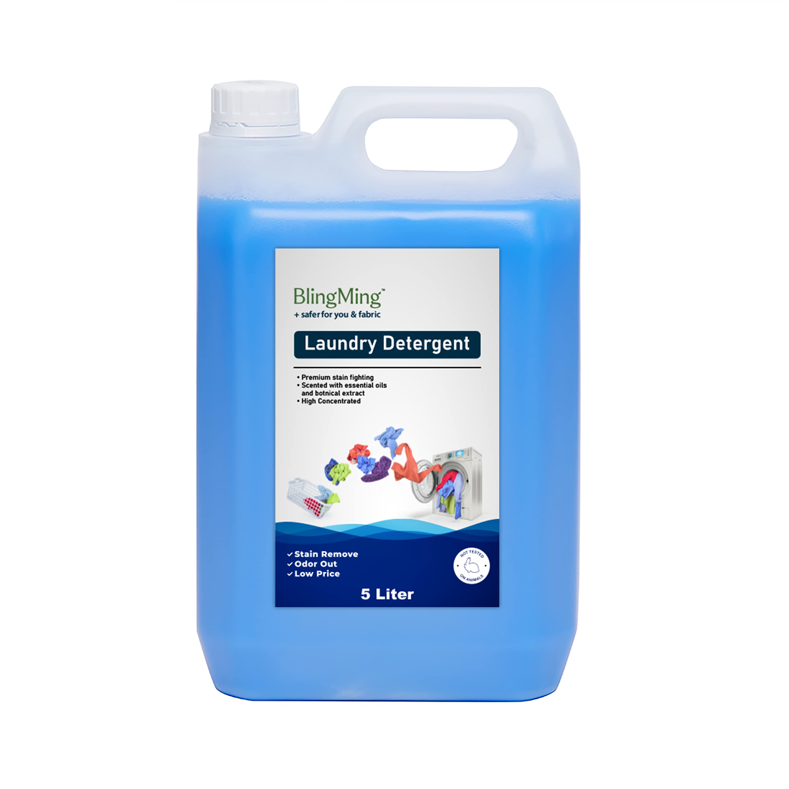 Buy BlingMing Liquid Detergent 5 Liter, Laundry Liquid For Fabric Care, Suitable For TopLoad