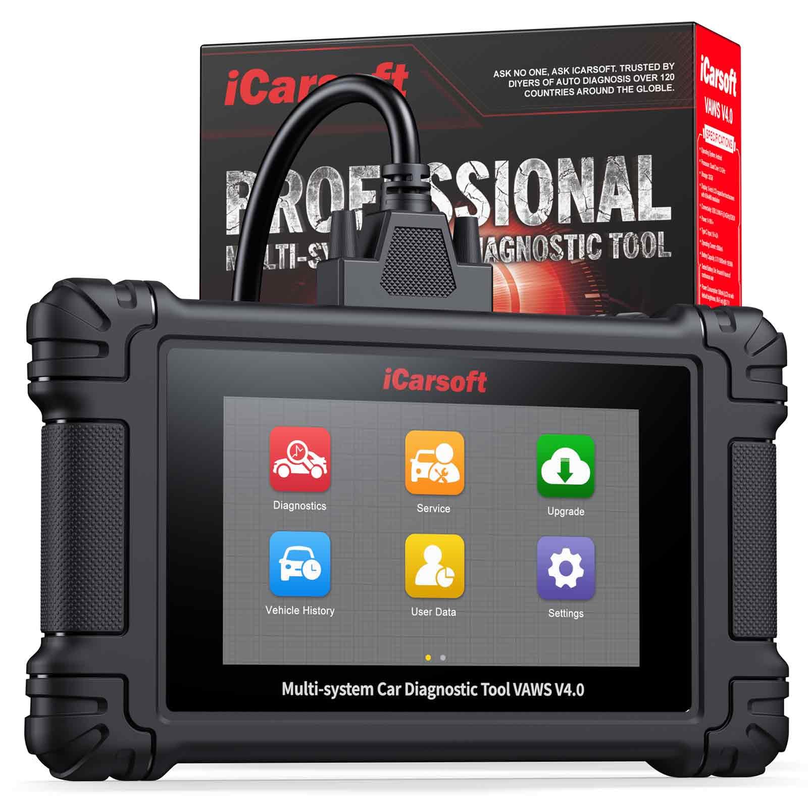 iCarsoft VAWS V4.0 Full System Bidirectional Diagnostic Scan Tool for Most VAG(Audi/VW/Bentley/Skoda etc) Free 2 Further Vehicle Groups Lifetime Free Update Up to 43 Resets Automotive Scanner CAN FD