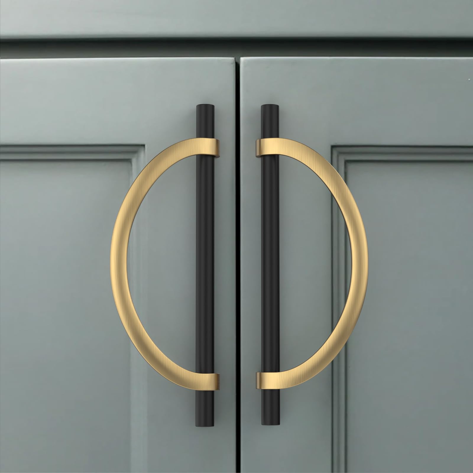 Brushed Gold Cabinet Pulls - 10 Pack -10 Brushed Gold Cabinet Pulls - 10 Pack -10