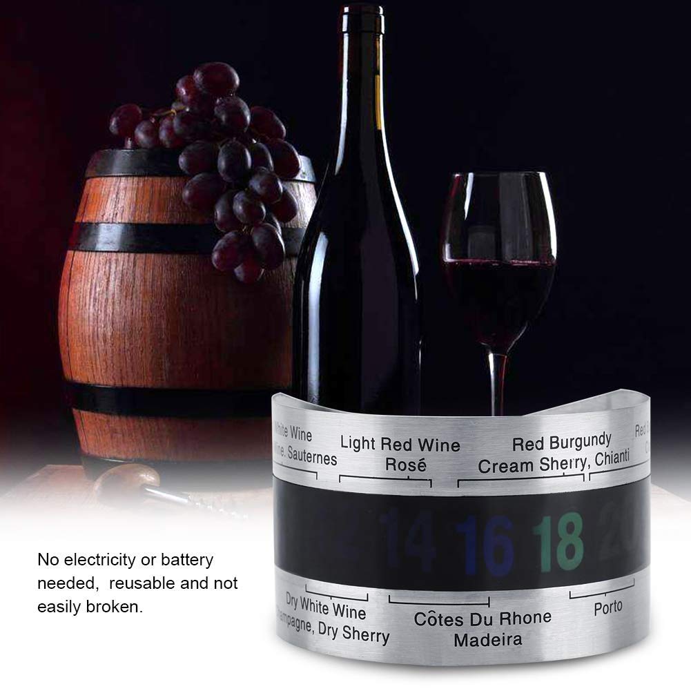 MVUYO Termometro digitale creativo in acciaio inossidabile Sensore di temperatura del vino rosso for birra Birra artigianale Vino e whisky