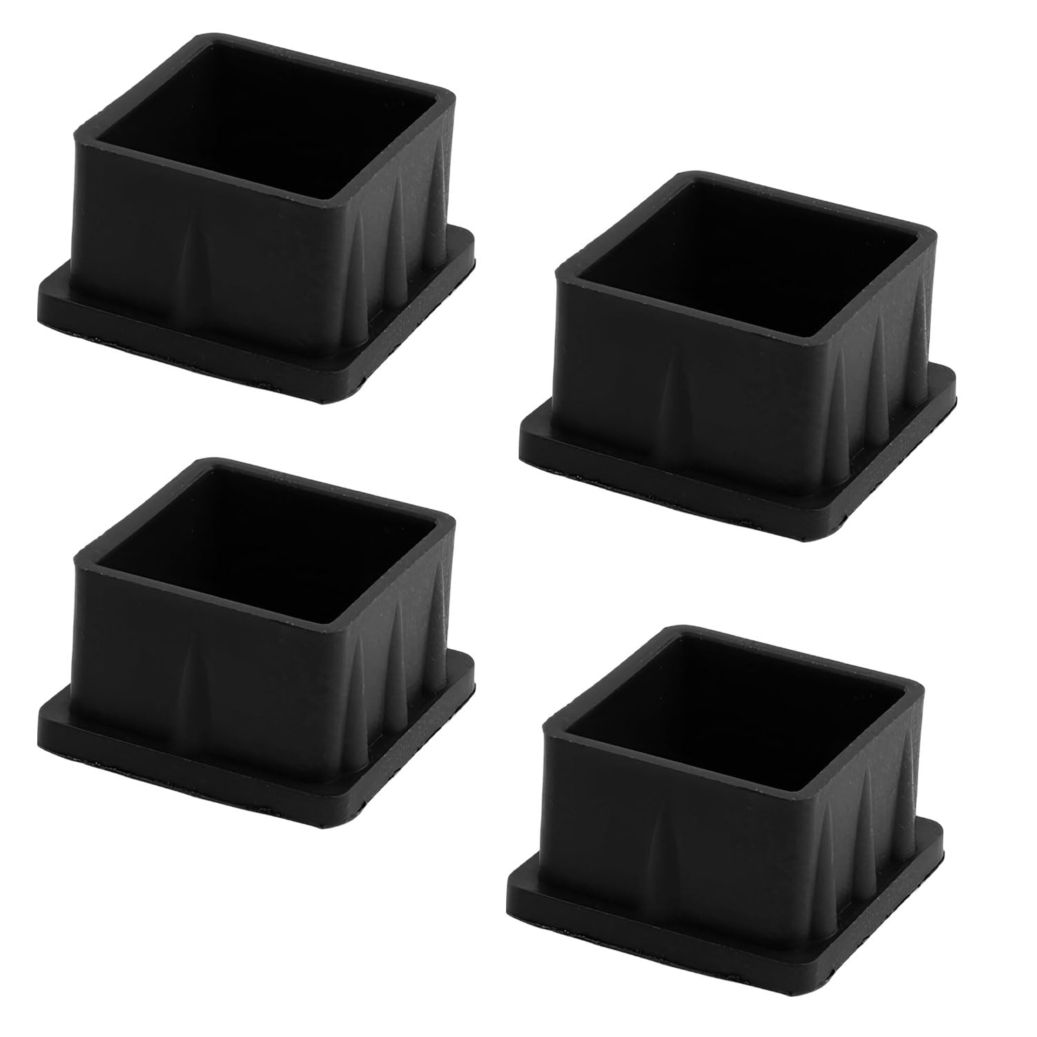 4 ADET Masa Sandalye Sehpa Ayak Tapası Kare Tıpa Papuç Takoz 40 mm x 40 mm Parke Zemin Koruyucu