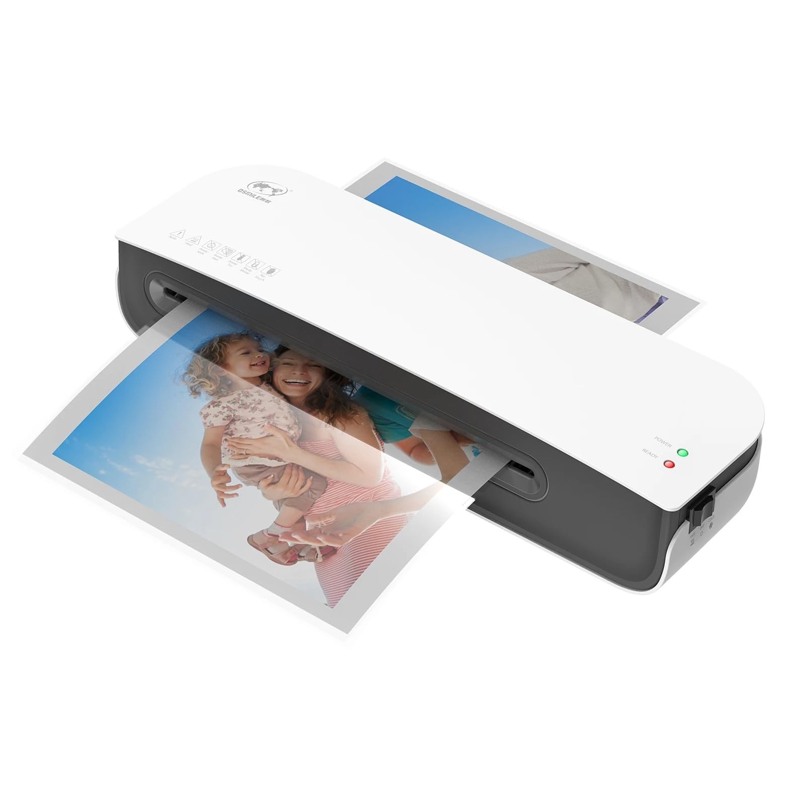 Desktop Laminator Machine Set A4 Size Hot and Cold Lamination 2 Roller System 9 Inches Max Width for A4/A5/A6