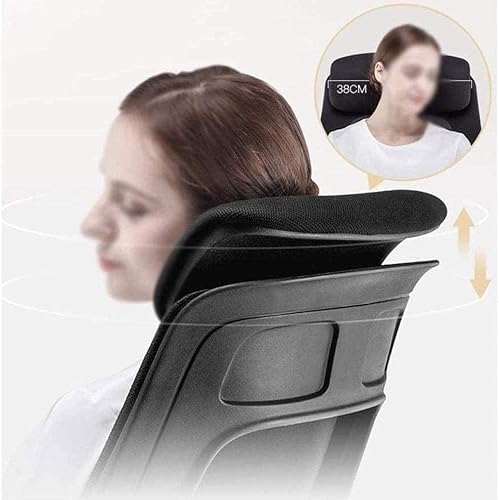 Miniatura 8 de Silla de oficina ergonómica con soporte lumbar, reposabrazos ajustables, altura ajustable, color negro