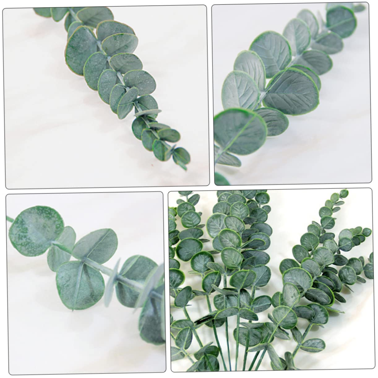 Abaodam 2 Sets Künstliche Eukalyptusblätter Künstliche Eukalyptusstiele Langlebiges Ornament Für Zuhause Und Veranstaltungen 10 Stück X 2